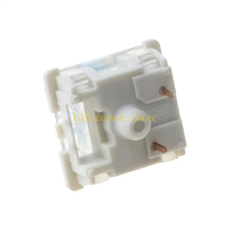 

B03C 10pcs Switches White Bottom Blue Switches Compatible for MX Mechanical Keyboard Switch 3pins 60g Force Switches