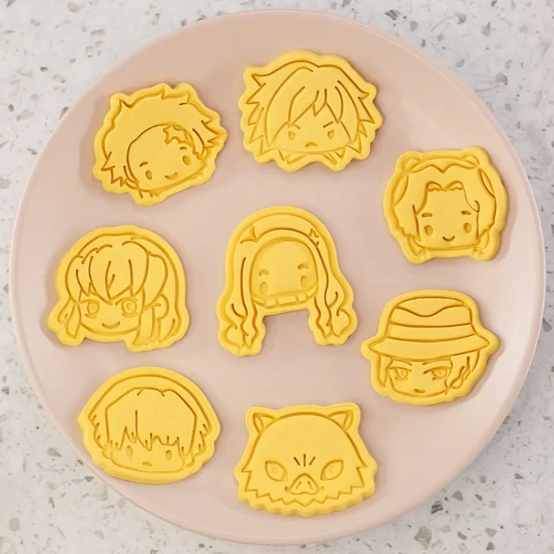 Demon Slayer Cake Cookie Cutter Set Tanjirou Nezuko DIY 3D Baking Mould Cookie Tools Set Kitchen Waffle Bakeware Biscuit Gadgets