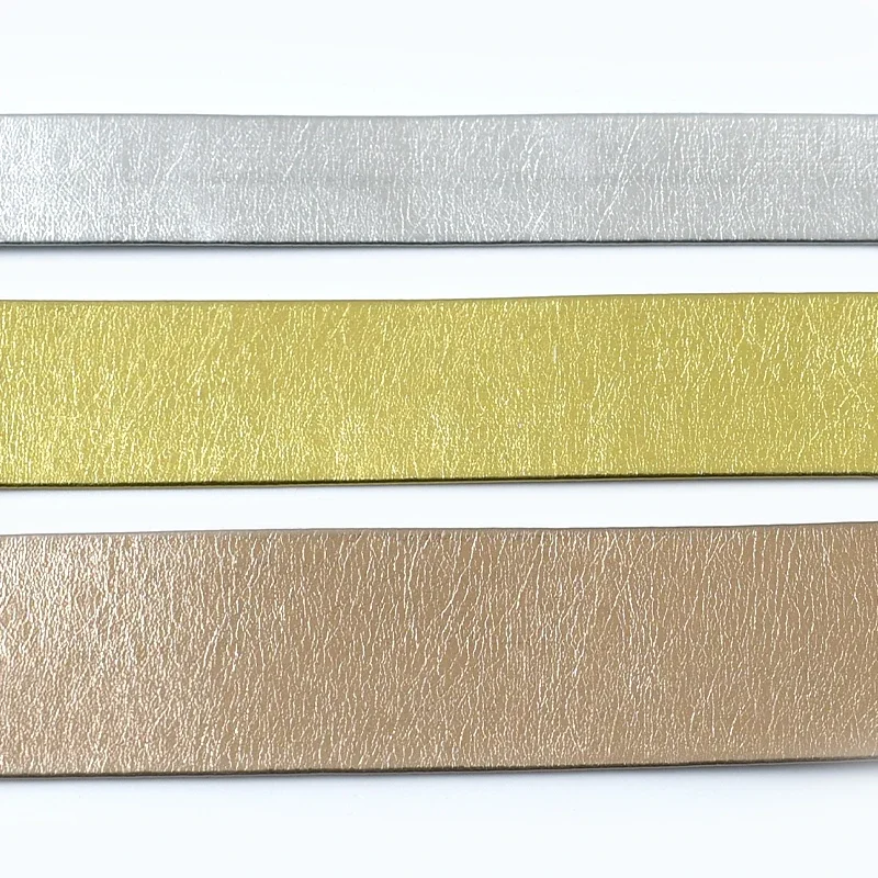 5M PU-Leder Synthetisches Gurtband 5-50mm Gold Silber Band für Taschenriemen, Halsketten, Seile, Armbänder, Kleidung, Schrägband, Bastelbedarf – Detail 11