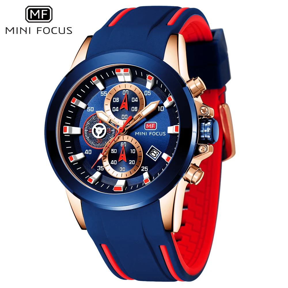 MINI FOCUS Mens Watches Top Luxury Brand Waterproof Sport Wrist Watch Chronograph Quartz Military Genuine Relogio Masculino