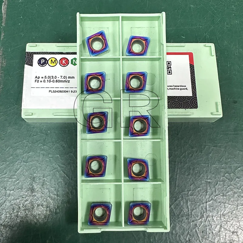 

10PCS HRC65 Superhard CCMT09T304-SL P8010 / CCMT09T308-SL P8010 CNC Nano Blue indexable carbide turning insert For hard steel