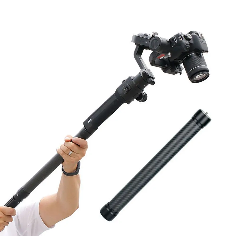 Action Camera Carbon Fiber Extension Pole Stick  1/4\'\' Thread Stabilizer Rod Monopod for DJI Ronin S Moza Air 2 Zhiyun Crane