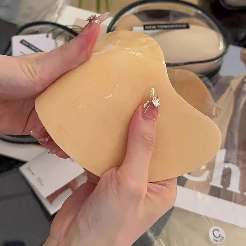 Manga invisível sem alças silicone capas de mamilo para as mulheres novo sutiã de verão remendos de peito fita push up sutiãs lingerie sem costura sutiãs