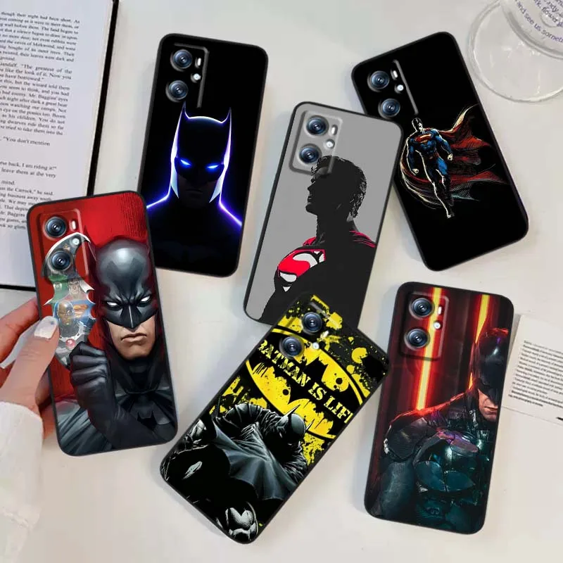 

B-Batmans S-Supermans Cool Phone Case For OPPO Reno 7 A96 A40 A58 5 6 Realme GT A74 A78 Neo2 A74 A78 Find X5 X3 X7 X8 Black