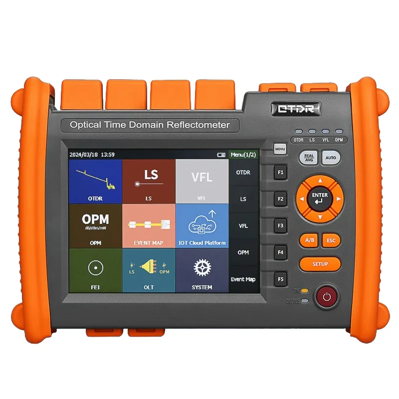 Aua5280 Multifunctionele Optische Tijddomeinreflectometer Fiber Tester 1310nm/1550nm 120Km 32/30db Otdr Met Event Map Opm Vfl