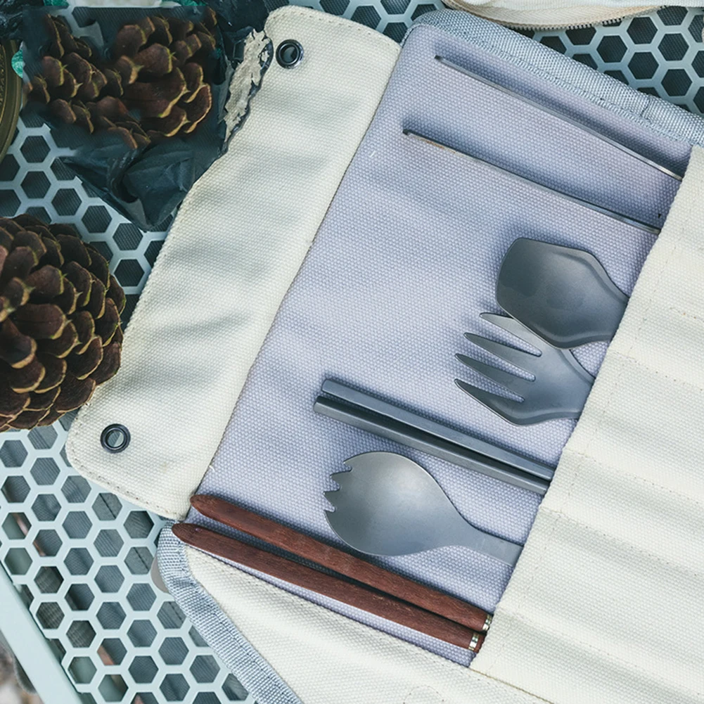 التخييم نزهة في الهواء الطلق 285*225 مللي متر 11.2*8.9 بوصة التخييم حامل أدوات المائدة التنزه أدوات المائدة حامل الأكياس الشواء أدوات المائدة في الهواء الطلق الحقيبة #6