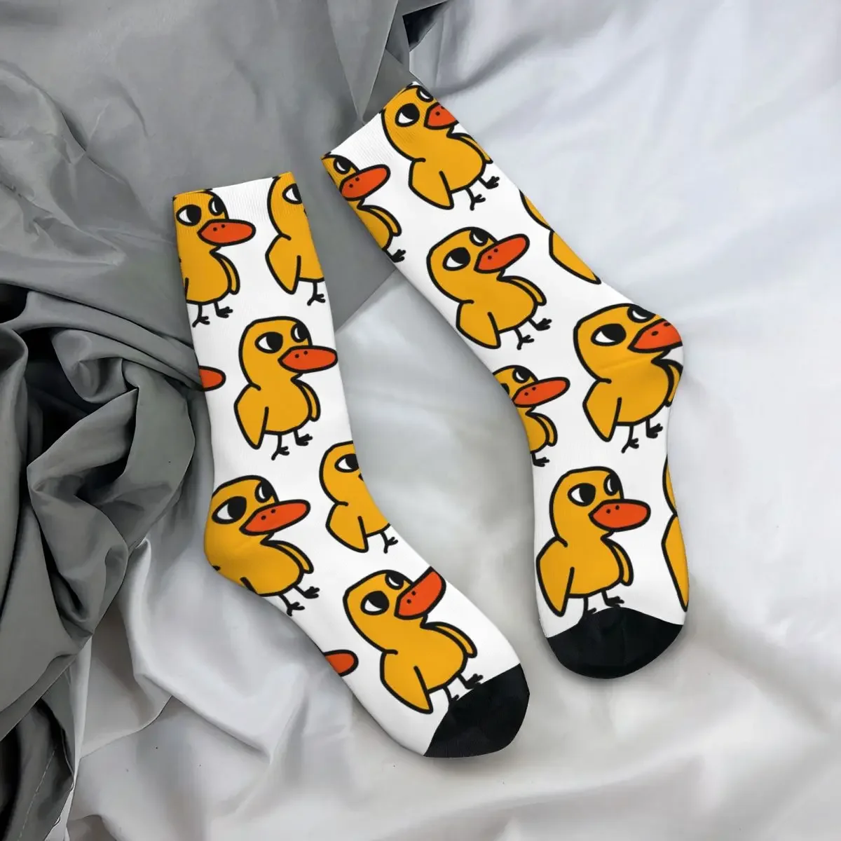 Duck Song Harajuku Bas absorbant la transpiration, chaussettes longues toutes saisons, accessoires pour cadeau d'anniversaire unisexe