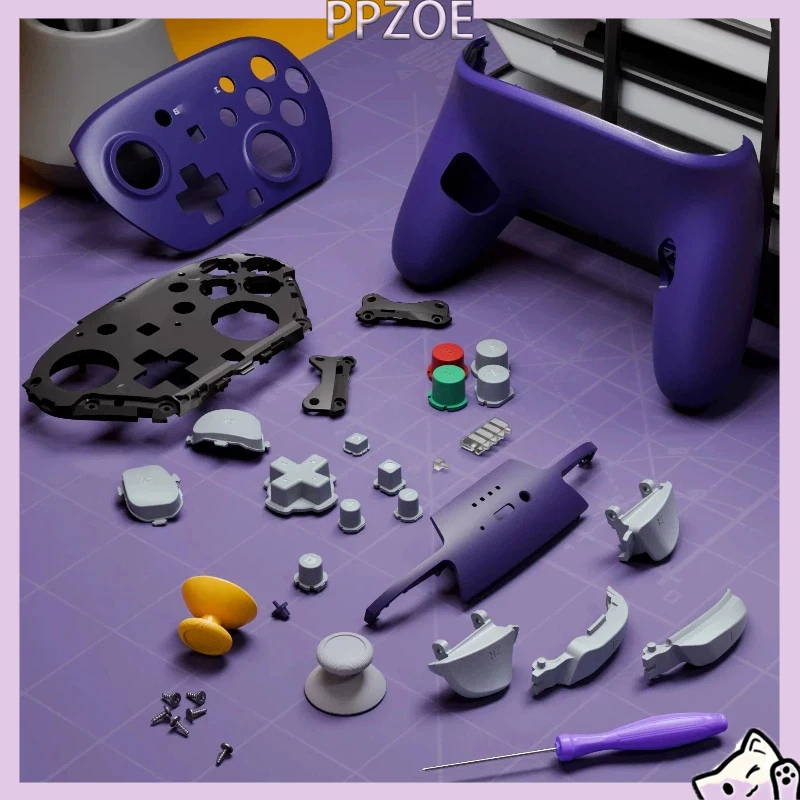 eXtremeRate Full Replacement Shell Housing Buttons Mod Kit For Nintendo Switch 2 Pro Controller DIY Case With Installation Tools