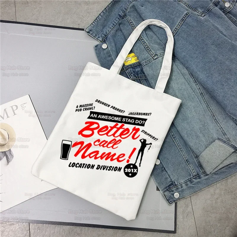 

Better Call Saul Reusable Pattern Canvas Storage Bags Travel Cosmetic Bag Fun Zipper Pouch Office Supplies Pencil Case Wallet