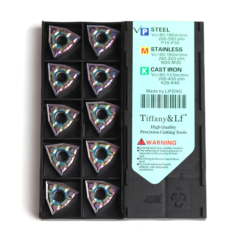 DESKAR WNMG080404-TF WNMG080408-TF TF918 della lega di Colore inserti in acciaio Temprato di Alta qualità ad alta durezza acciaio pressofuso HRC60