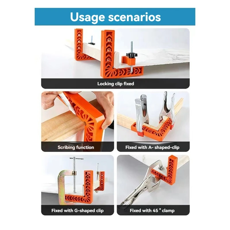 3PCS Right-Angle Positioning Ruler 90 Degree Angle Ruler Carpenter's Marking Auxiliary Tool L-Type Fixed Tool Locator