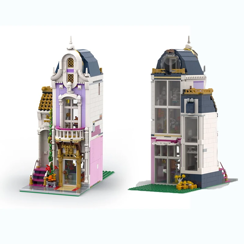 H4Spot 小さな粒子アセンブリビルディングブロック MOC-103249 フラワーハウスビルディングコレクションおもちゃの装飾品 DIY アセンブリモデル