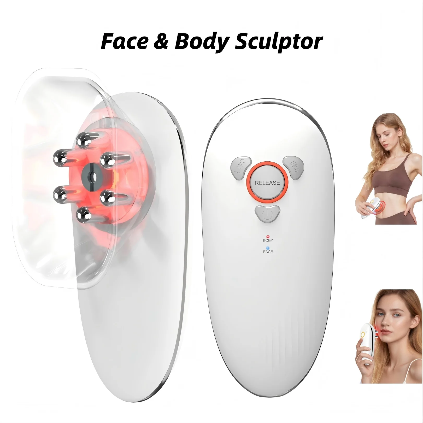 

2 в 1, машина для скульптуры тела, устройство для подтяжки кожи лица, инструмент для похудения, баночный массажер отрицательного давления для удаления целлюлита