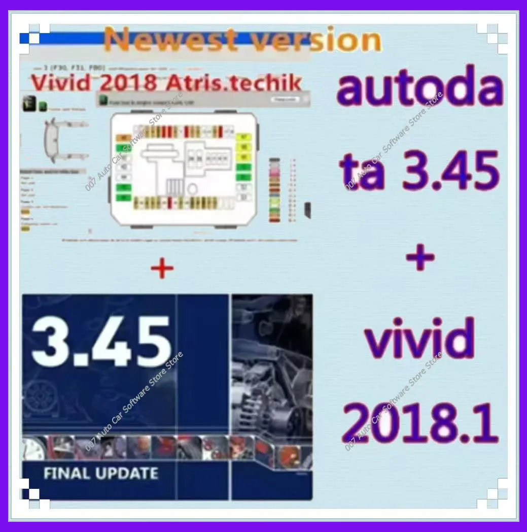 3.45AutoData Car Software 2018.01V with Vivid Workshop Data Atris-Stakis Technik Multi-Language Support for Polish And Spanish