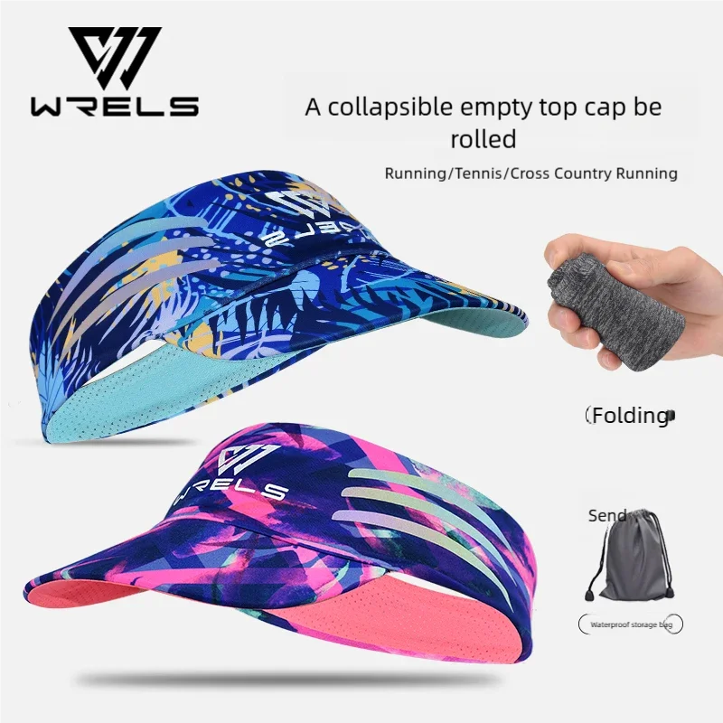 

WRELS Спортивный солнцезащитный козырек Пустой цилиндр Портативная компактная солнцезащитная кепка Дышащая солнцезащитная кепка Спорт на открытом воздухе Защита от ультрафиолета Солнцезащитный козырек Шляпа