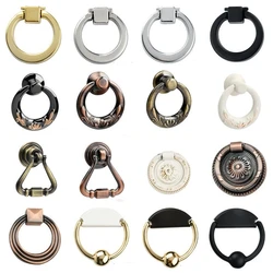 MARUAT Vintage Shift Knob Antique Drawer Handles Knob Gold Black Cabinet handles Round dressers cabinet handles Furniture Handle