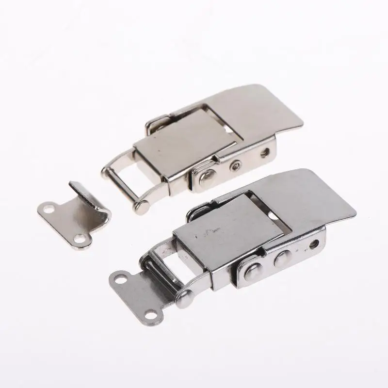 Metal Spring Toggle Latch Lock Heavy Load Bearing Secure Buckle with Screws for Toolbox Wooden Chest Travel Suitcase