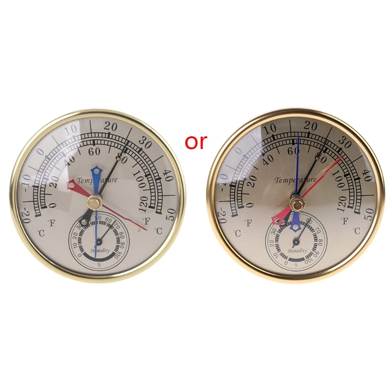 367D No BatteryMin Thermometer Hygrometer Wall Mount Wall Hang Analog Indoor Outdoor Anti Rain Temperature Humidity Meter