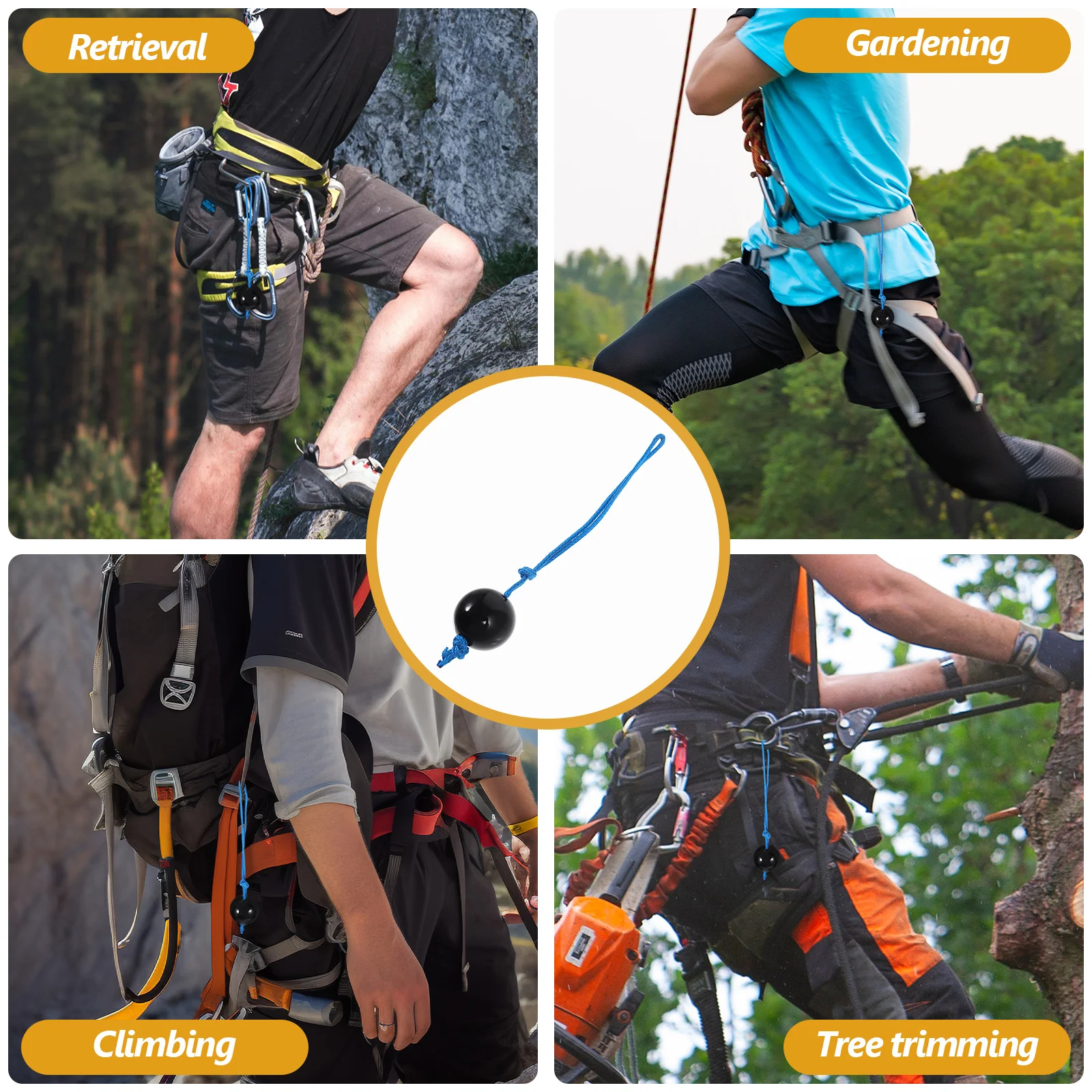 

Climbing Ball Arborist Retriever Ball Lightweight Durable Plastic Tree Climbing Rope Gear for Outdoor Camping Pruning Safety