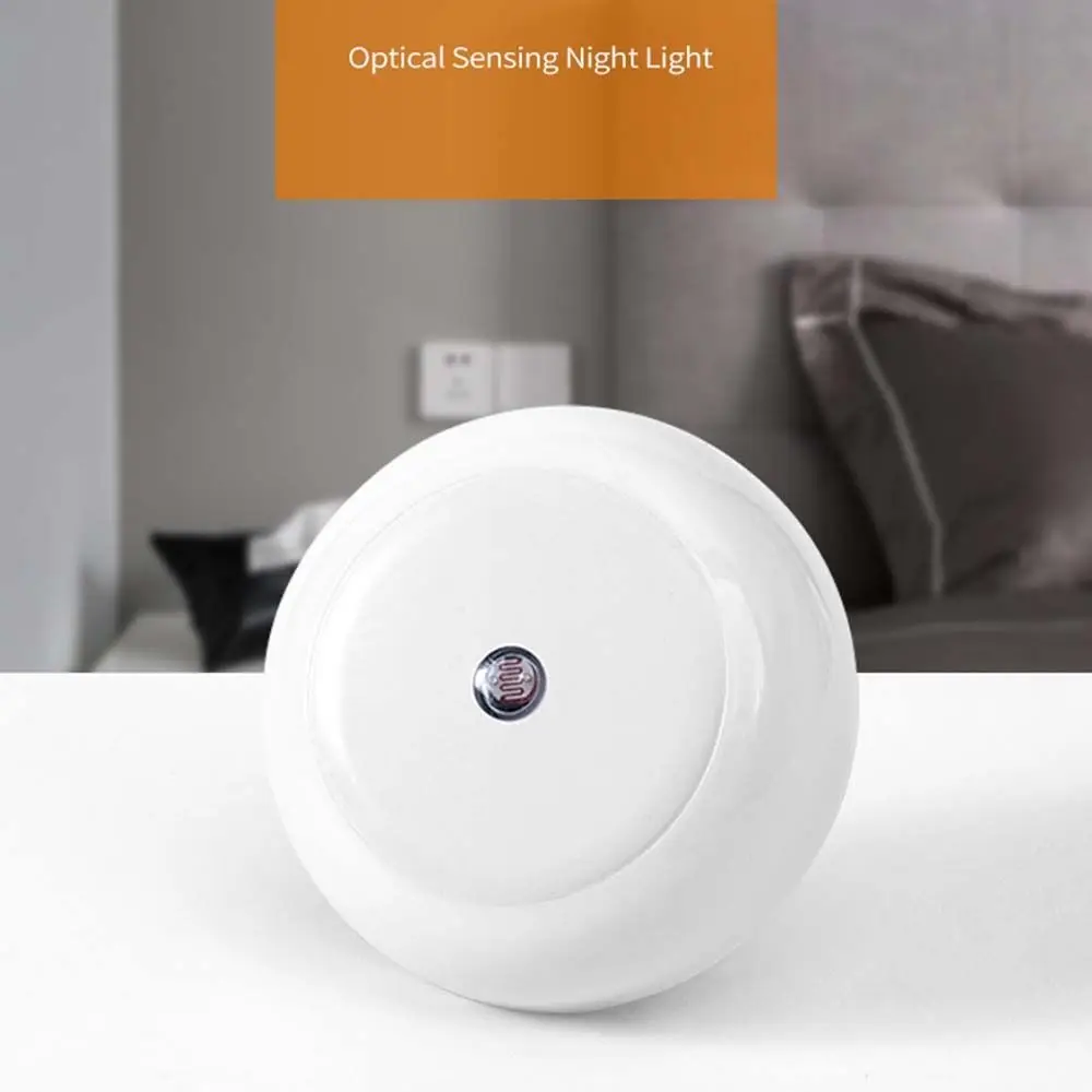 Ultra-thin LED Light Smart Sensor Night Light Light Control Intelligent Smart Induction Light Small Circular Bedroom