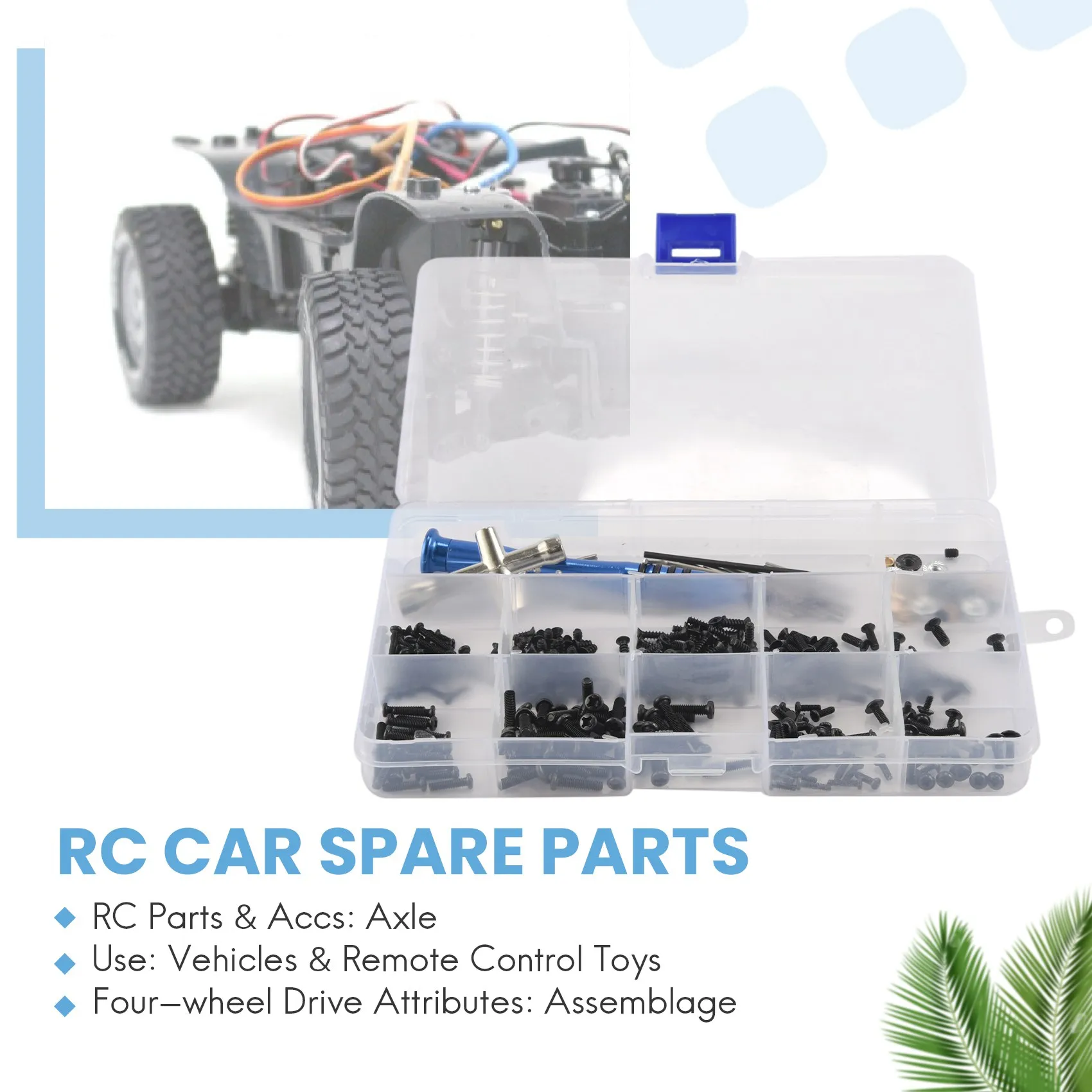 Vis A15M M2 M2.5 M3 pour pièces de rechange de voiture RC 144001 1/14, vis à tête cylindrique, vis à tête plate, demi-dent