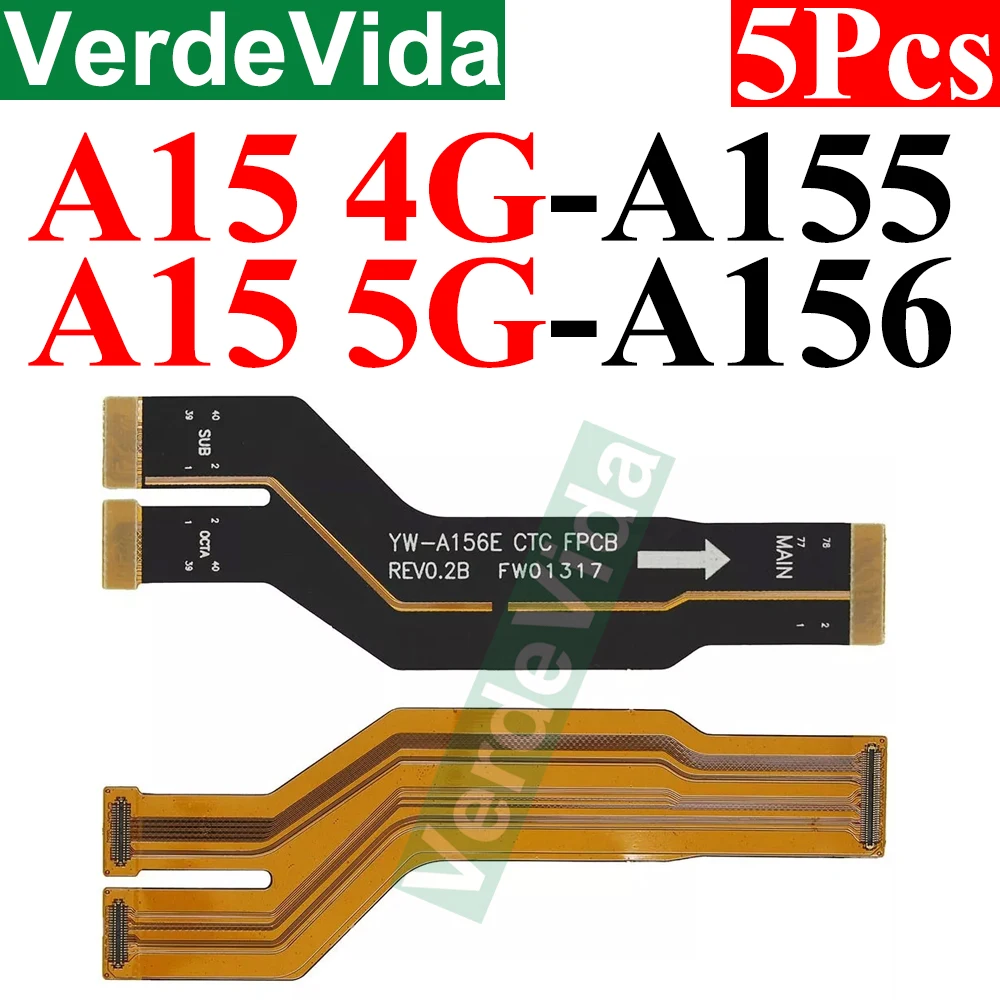 5 Stuks Belangrijkste Moederbord Connector Lint Flex Kabel Voor Samsung A33 A53 A15 A25 A35 A55 A24 A34 A54 A22 A32 A52 A72 Kabel