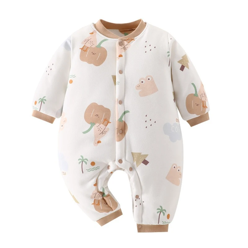 

Комбинезон для новорожденных, одежда из 100% хлопка для мальчиков и девочек, боди с милым принтом животных, пижамы для малышей на четыре сезона, 6-9-12 месяцев