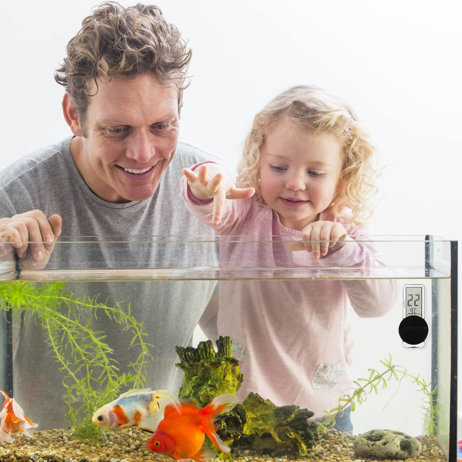 

Digital Temperature Humidity Meter For Aquarium Reptile Tank Waterproof Temp Gauge Sucker Multi-Purpose Indoor Thermometer