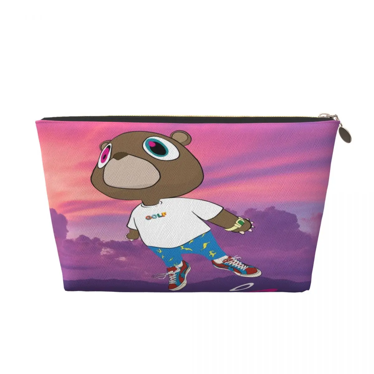 Custom Travel Kanye West Graduation Bear Toiletry Bag Kawaii Cosmetic Makeup Organizer for Women Beauty Storage Dopp Kit Box