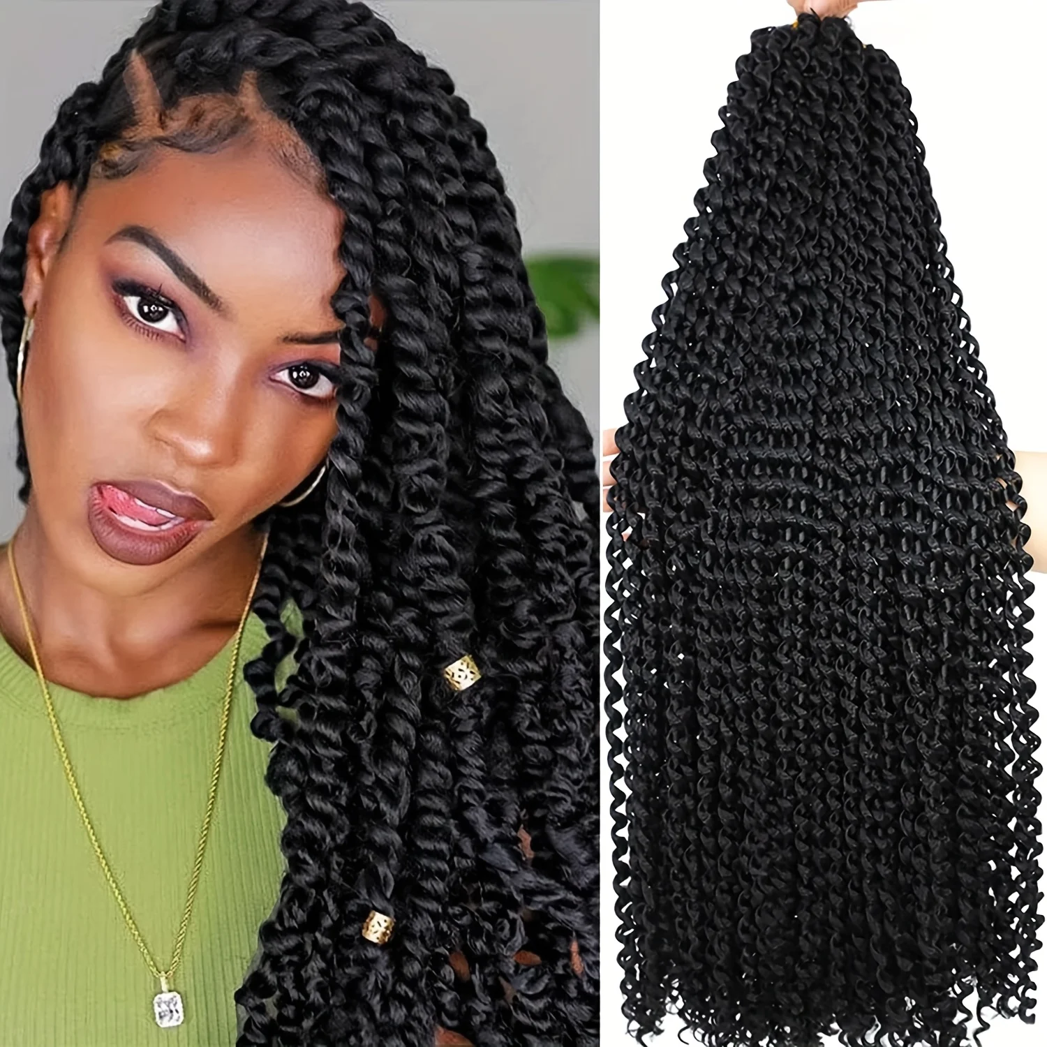العاطفة تويست الكروشيه الشعر كروشيه اصطناعي الشعر للنساء السود قبل يحلق قبل الملتوية العاطفة تويست وصلات شعر