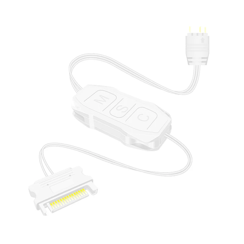 3PIN Hub For Computer Cpu Case Cool Fan LED Light Radiator ARGB Controller 5V 3pin To SATA Power Supply Mini RGB Controller-F(x)