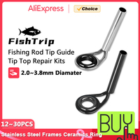 FishTrip Fishing Rod Tip Repair Kit Super Small Center Ring Tip Top MKT for Fine Rod, Rocky Rod, Freshwater & Saltwater Fly Rod