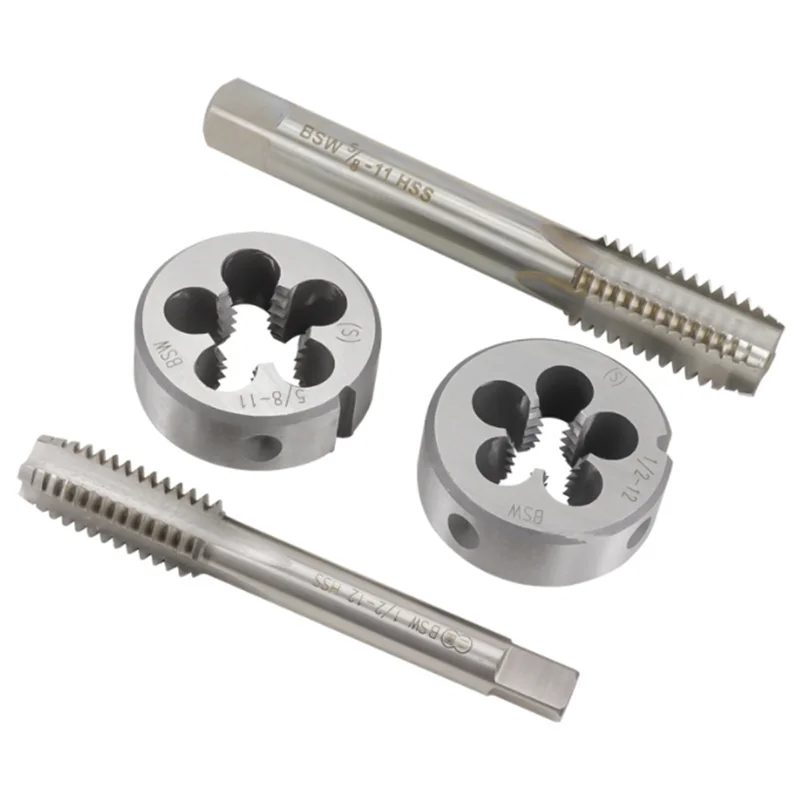 2pcs BSW55 ° British Wyeth thread tap and die set, used as a tool for repairing internal and external threads in machine tools