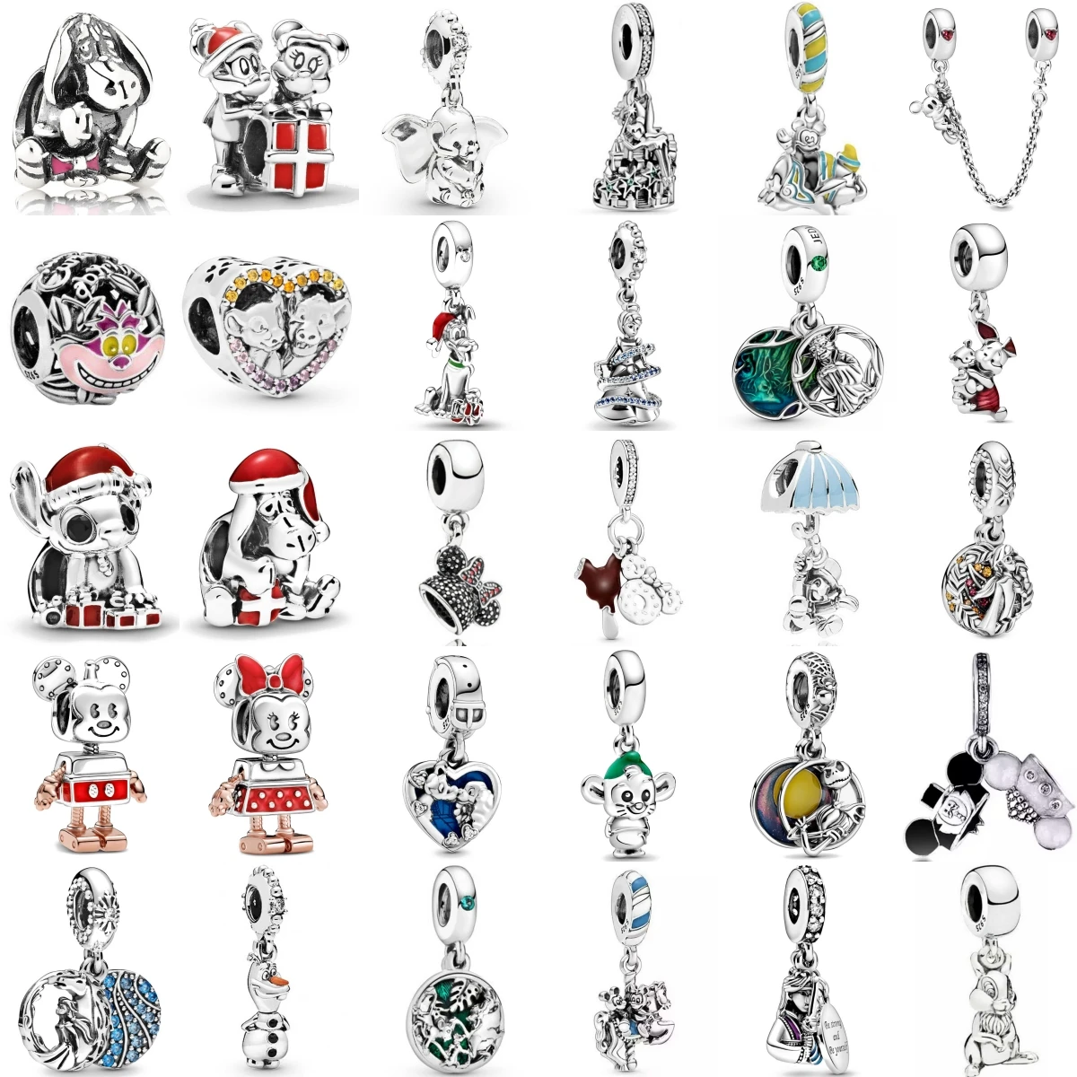 

New 925 Silver Miniso Disney Mouse Castle Hat Princess Fashion Pendant Suitable For Original Bracelet DIY Exquisite Jewelry
