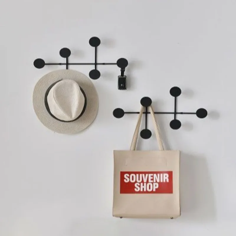 

Металлическая вешалка для одежды в прихожую, современная полка для полотенец, органайзер с крючками, скандинавская минималистичная мебель, товары для дома