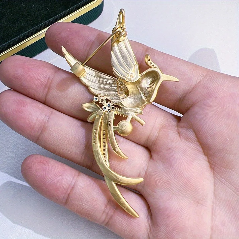 Ladies Novelty Retro Phoenix Brooch Elegant Temperament Corsage Banquet Party Suit Coat Pin Accessories