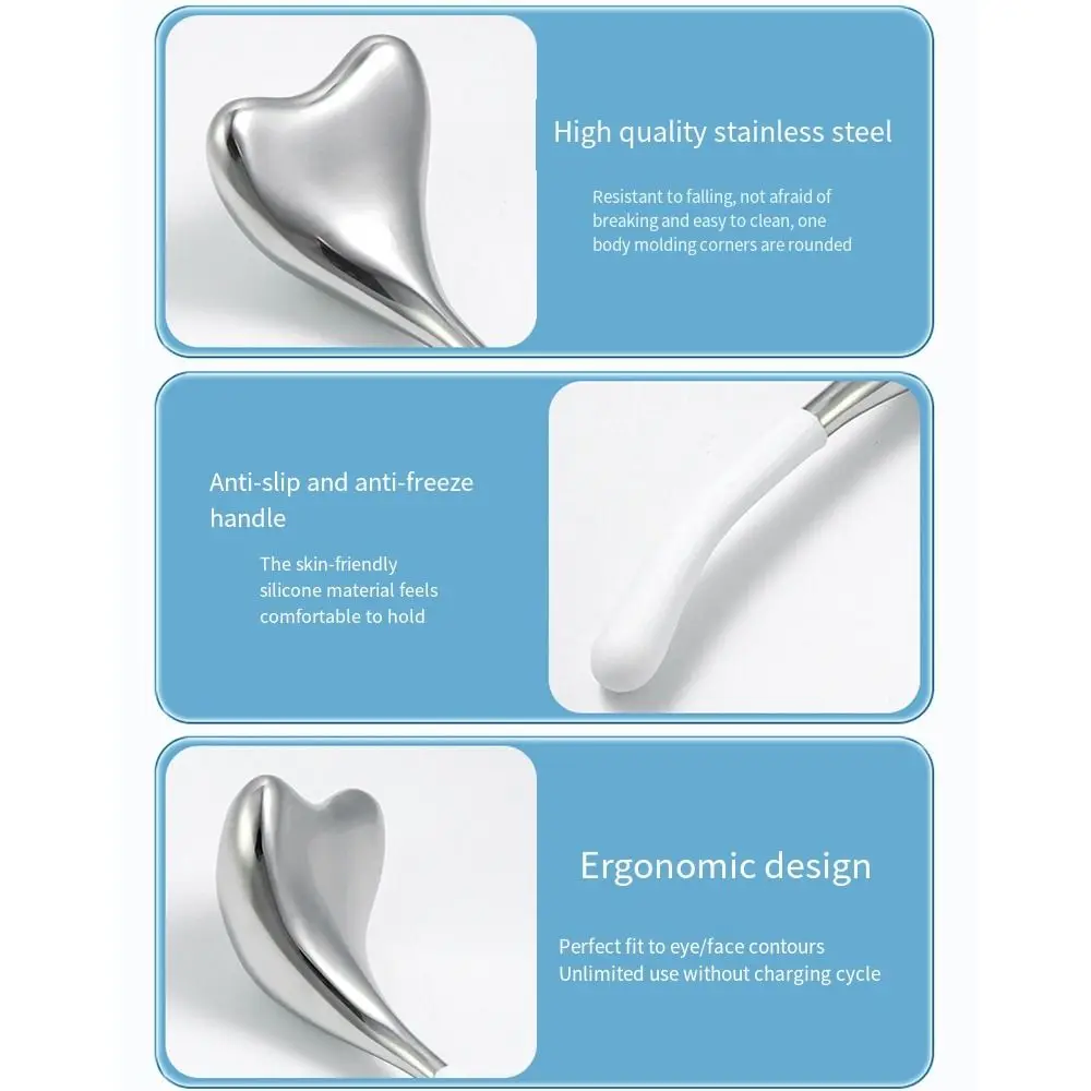 Cryo Sticks Freeze Fishtail ลูกโลกน้ําแข็ง Puffiness ต่อต้านริ้วรอย ICE Hockey Roller Eyes SPA Cooling Roller Ball Beauty