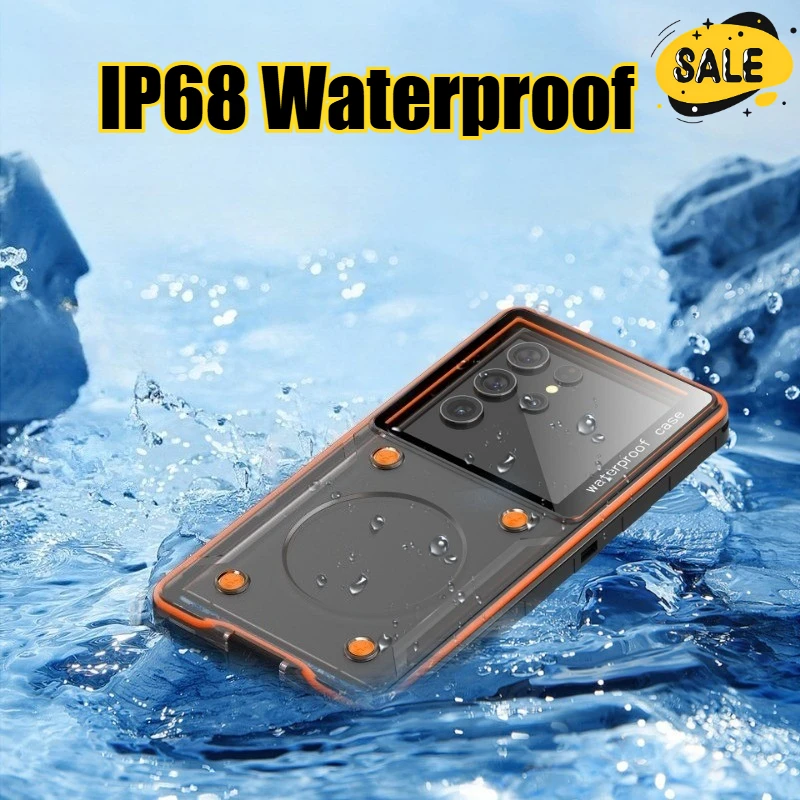 

IP68 Waterproof Dustproof Phone Case for Samsung Galaxy S25 S24 S23 S22 S21Ultra Note 20 360°Full Protection Dustproof Snowproof