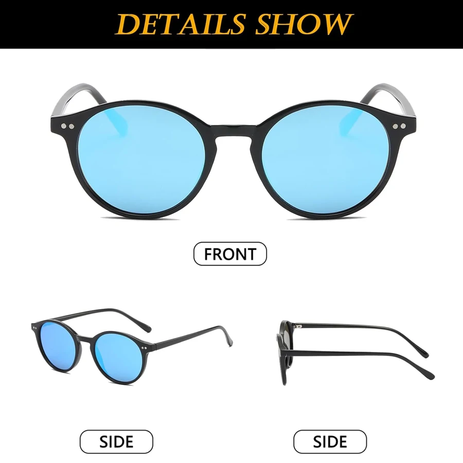 Stylish Polarized Round Sunglasses Women Men Retro Classic Sun Glasses