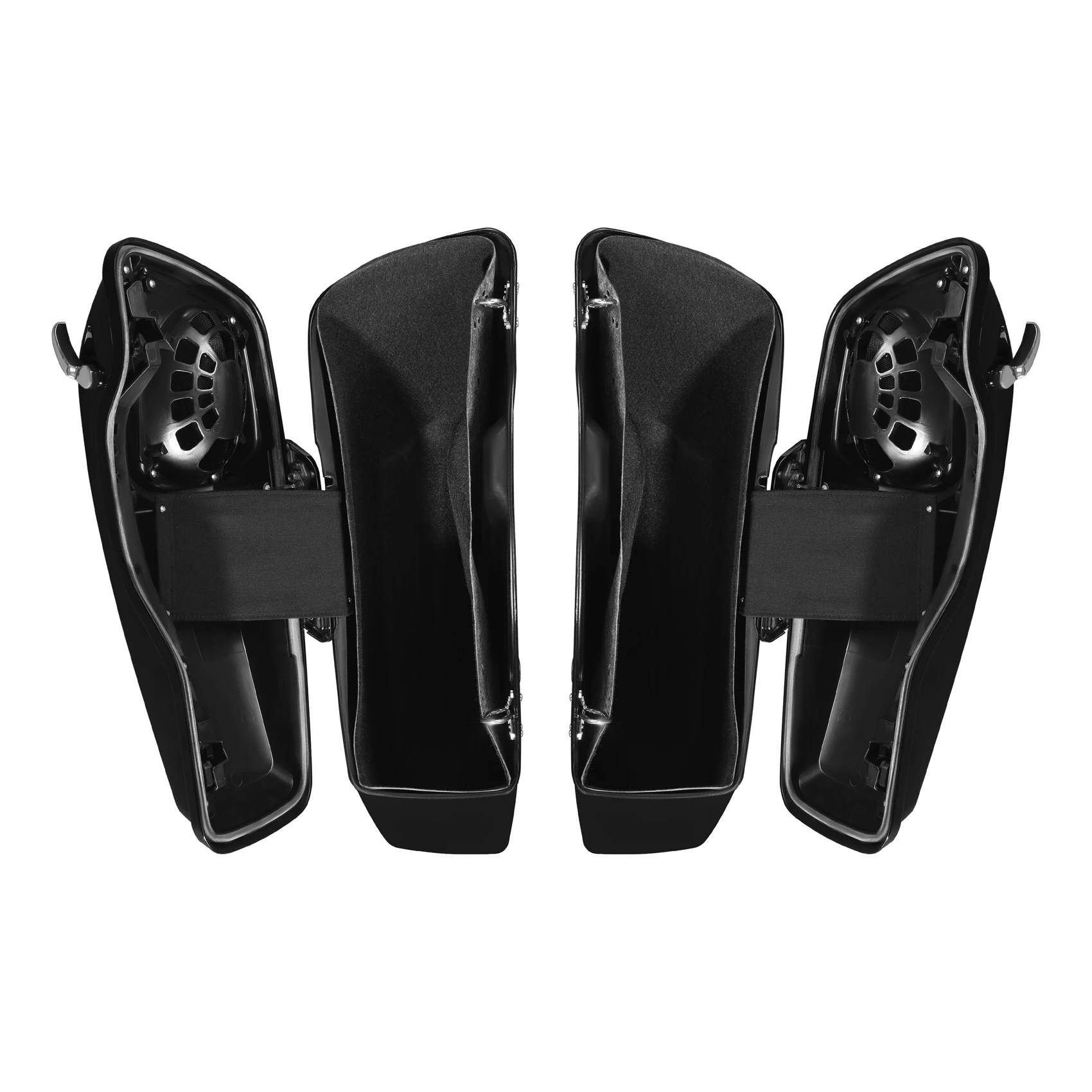 Sacos de sela duros com tampa de alto-falante de 5x7 ", adequados para harley touring road king 2014-2024, bolsas laterais para bagagem de motocicleta