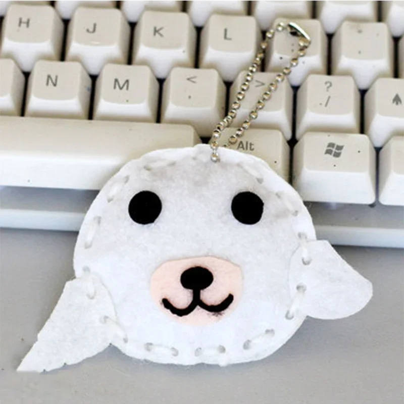 Large Size Handmade Keychain Kids Handicraft Carft Toys Cartoon Animal DIY Non-woven Fabric Pendant Educational Girls Toy Gifts