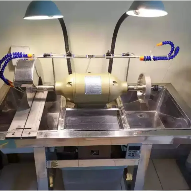 ff.&Dual  Steel Universal Jade Carving Horizontal Machine For Cutting Grinding Polishing Turquoise Lapidary Equipment-h#