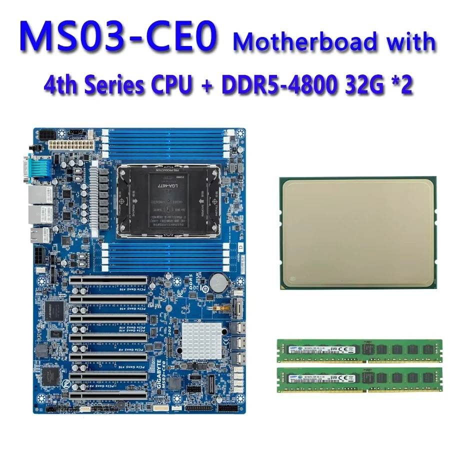 

MS03-CE0 REV1.X / 32 ГБ DDR5-4800 Оперативная память / 5411N 8490H 8470Q 8470N 8470 8468H 8468 8461V 8458P 8454H 8452Y 8450H 8444H Процессор