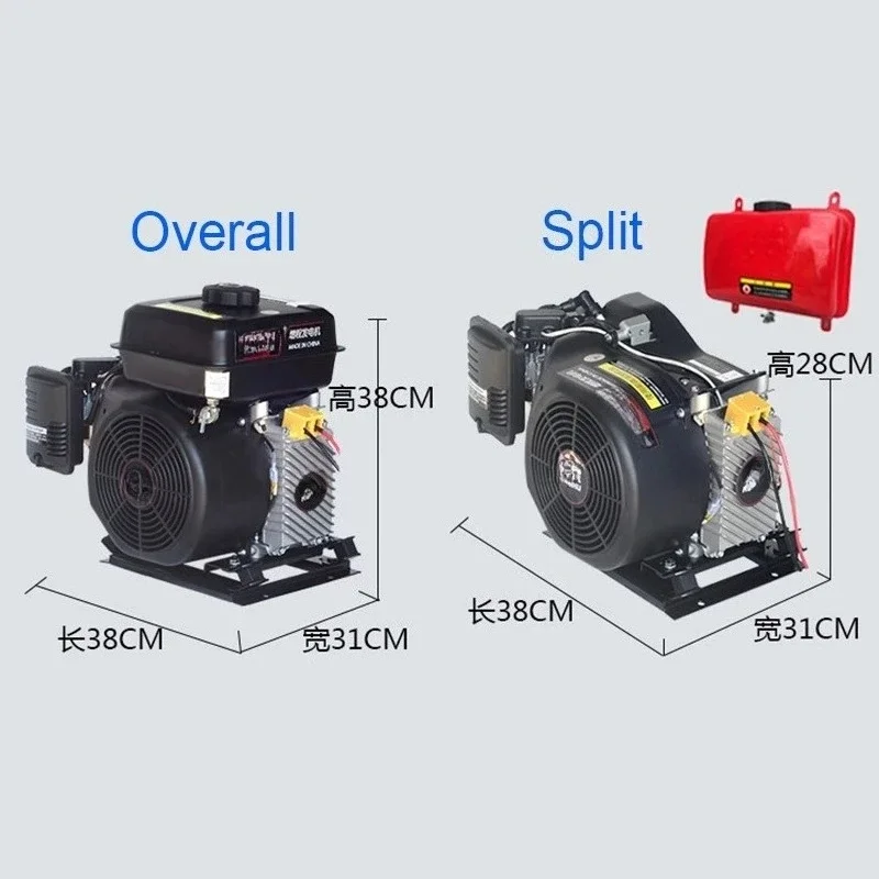 

4KW5KW6KW7KW low noise 48V60V72V electric vehicle variable frequency intelligent range extender, range extender generator