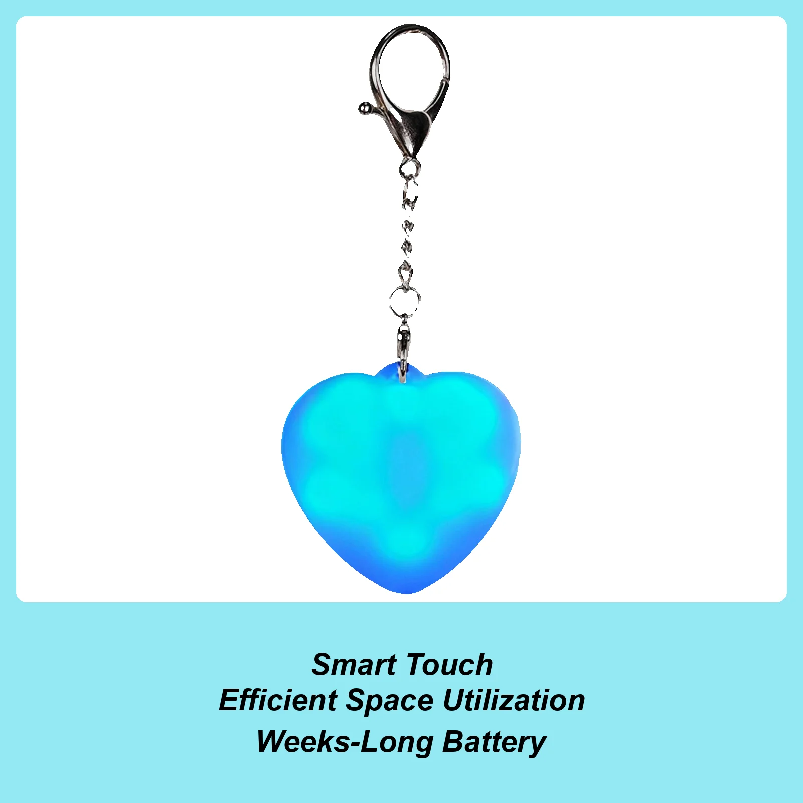 

Светодиодный мини-брелок для сумки с сенсорным датчиком, лампа в форме сердца, сенсорный светильник для сумки для мамы, женщин, рюкзак, сумка на плечо, кошелек