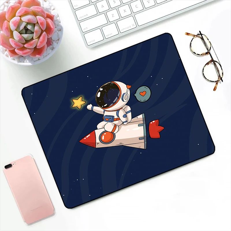 

Astronaut Small Mouse Pad Gaming Mousepad Gamer Pc Accessories Desk Protector Keyboard Mat Deskmat Kawaii Anime Cute Mouse Pads