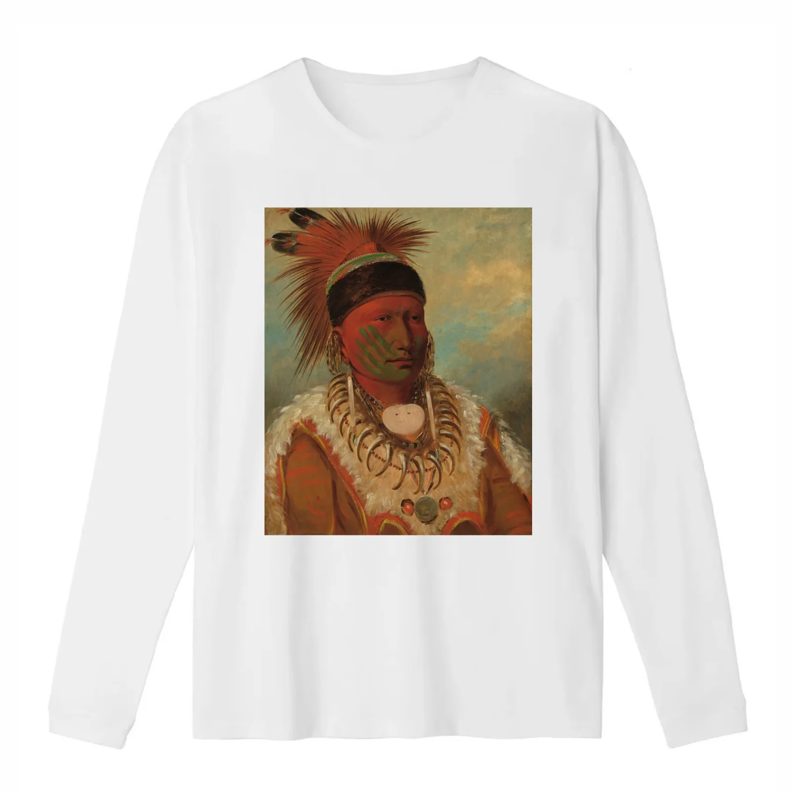 The White Cloud Head Chief of the Iowas T-Shirt Summer Casual Cotton Tee Oversized Streetwear Tops Vintage Graphic Print