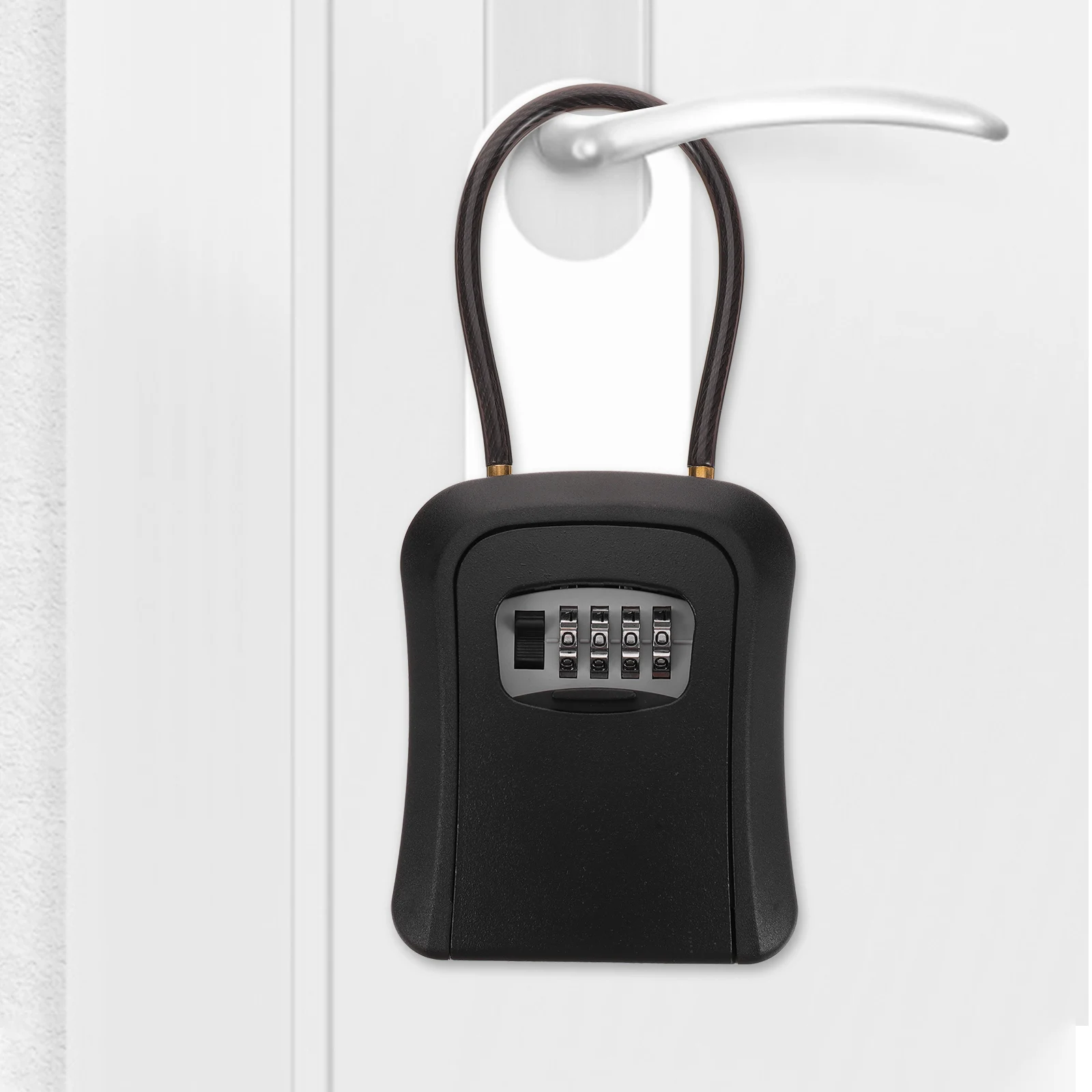 Wall Mount Lock Outdoor Storage Box 4 Code Security Lock Box Anti Corrosion Material Easy Access Key