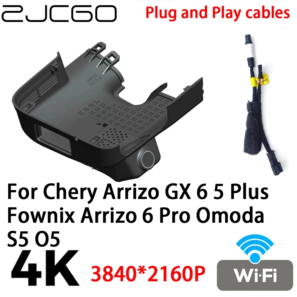 

ZJCGO 4K 2160P Автомобильный видеорегистратор Видеорегистратор Plug and Play для Chery Arrizo GX 6 5 Plus Fownix Arrizo 6 Pro Omoda S5 O5