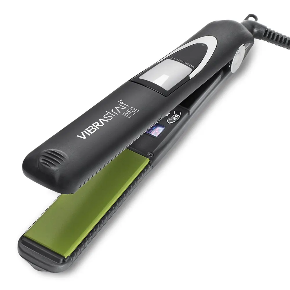 

New Vibrastrait Pro Vibrating Ceramic Tourmaline Ionic Flat Iron, 1-inch - Fast, Frizz-Free Ceramic Hair Straightener with Easy